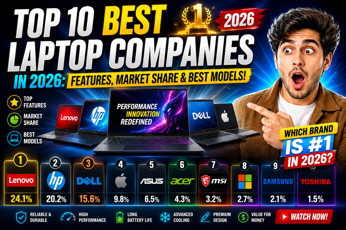 Top 10 Best Laptop Companies in 2026: Features, Market Share & Best Models