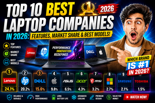Top 10 Best Laptop Companies in 2026: Features, Market Share & Best Models